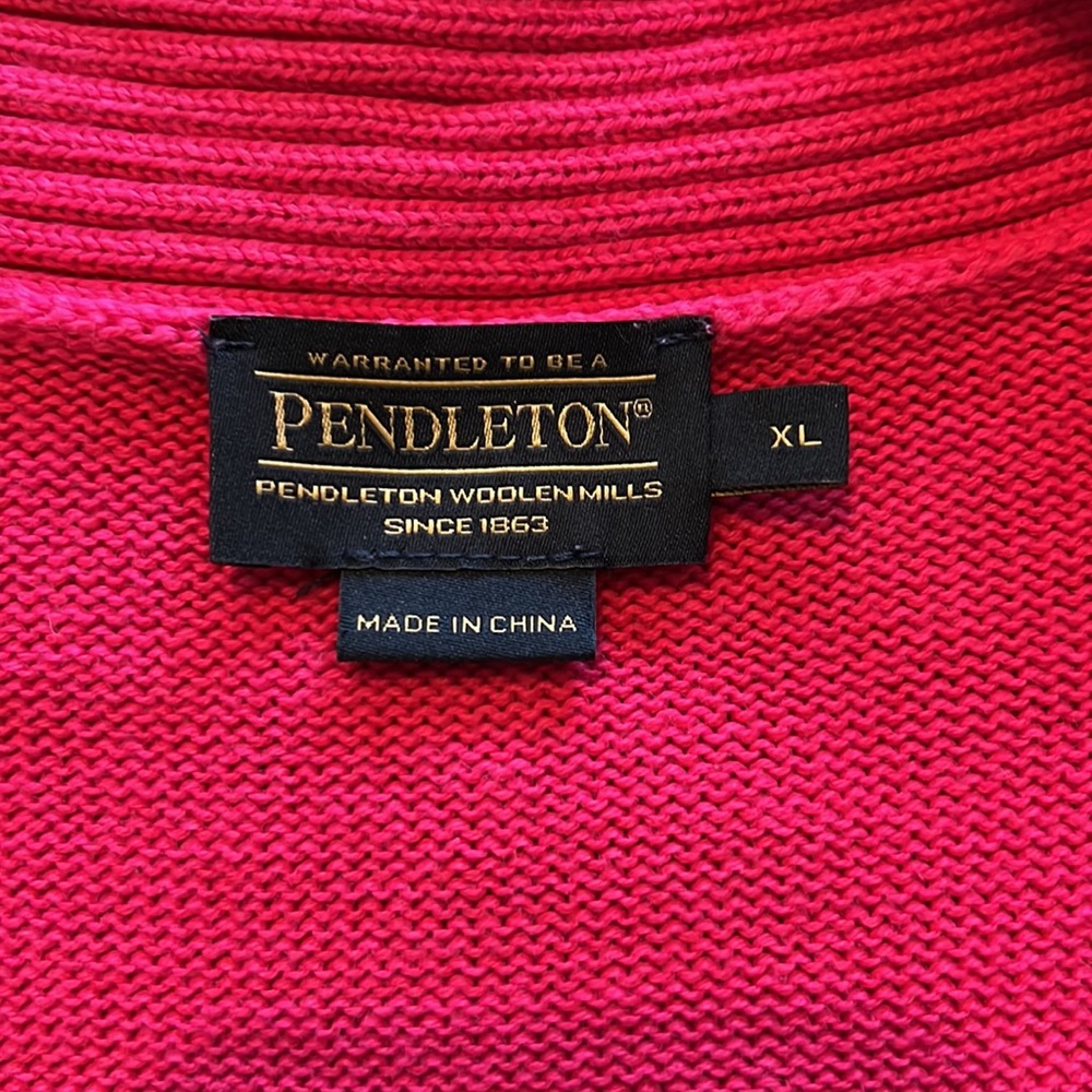 Pendleton Pink Cardigan Sweater XL - Picture 3 of 7